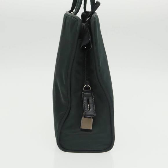 PRADA Hand Bag Nylon Green Silver Auth 101284 - Picture 5 of 16